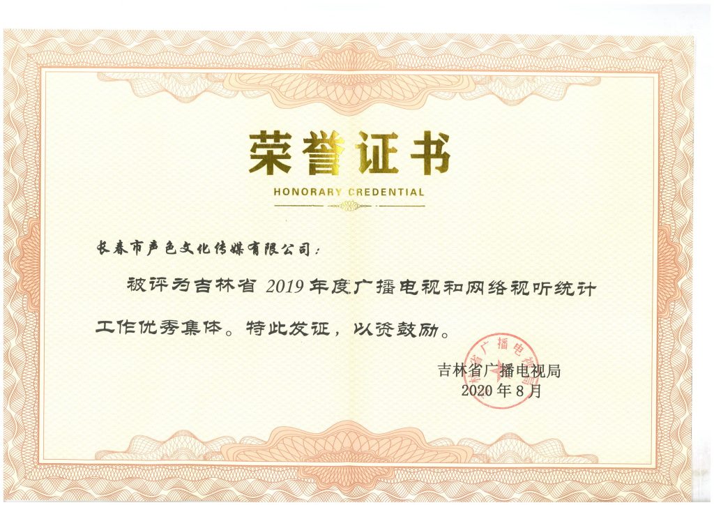 广播电视和网络视听统计工作优秀集体