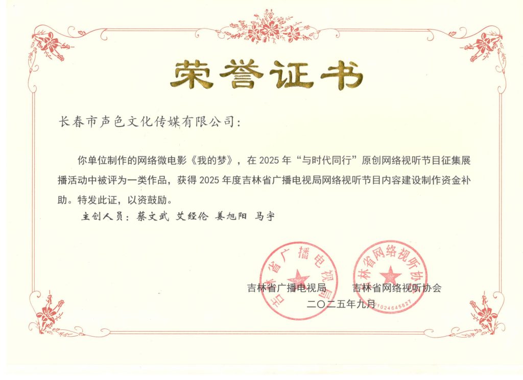 “与时代同行”原创网络视听节目一类作品
